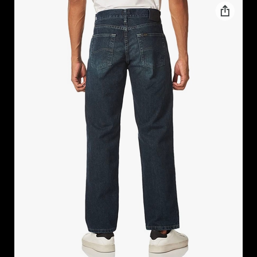NWT Men’s Size 32 X 30 Lee Straight Leg Comfort-Stretch Jeans In Blue - Picture 2 of 12